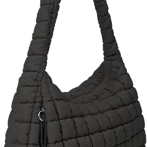 Women’s Lightweight Quilted Tote Bag Large Capacity Crossbody Gym Purse - Picture 2 of 6